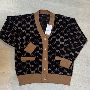 Gucci Black and Tan Cardigan